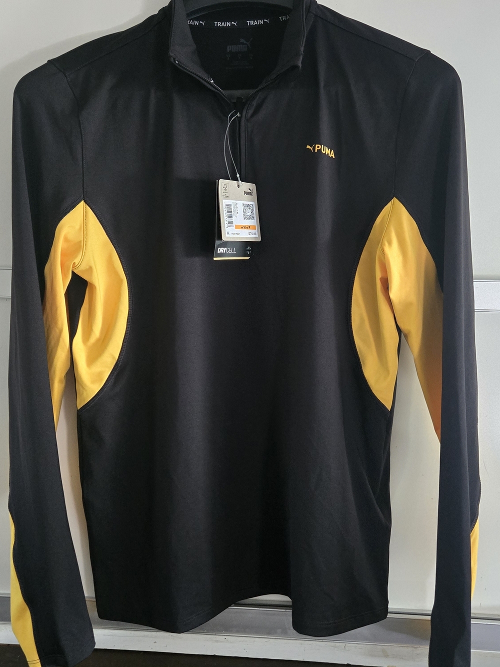 Puma Black & Yellow Athletic Quarter-Zip Pullover